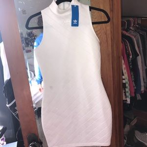 White adidas tight dress